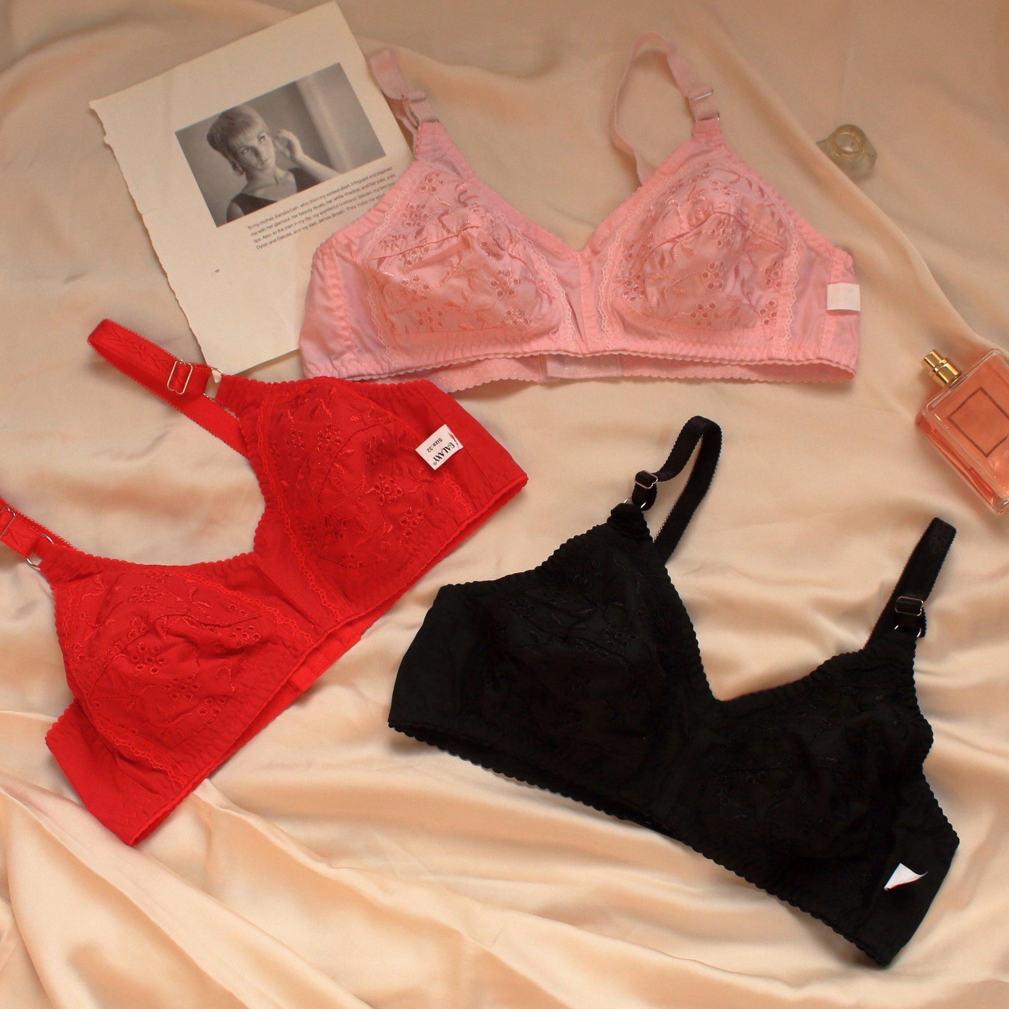Basic Cotton Chikan Bra