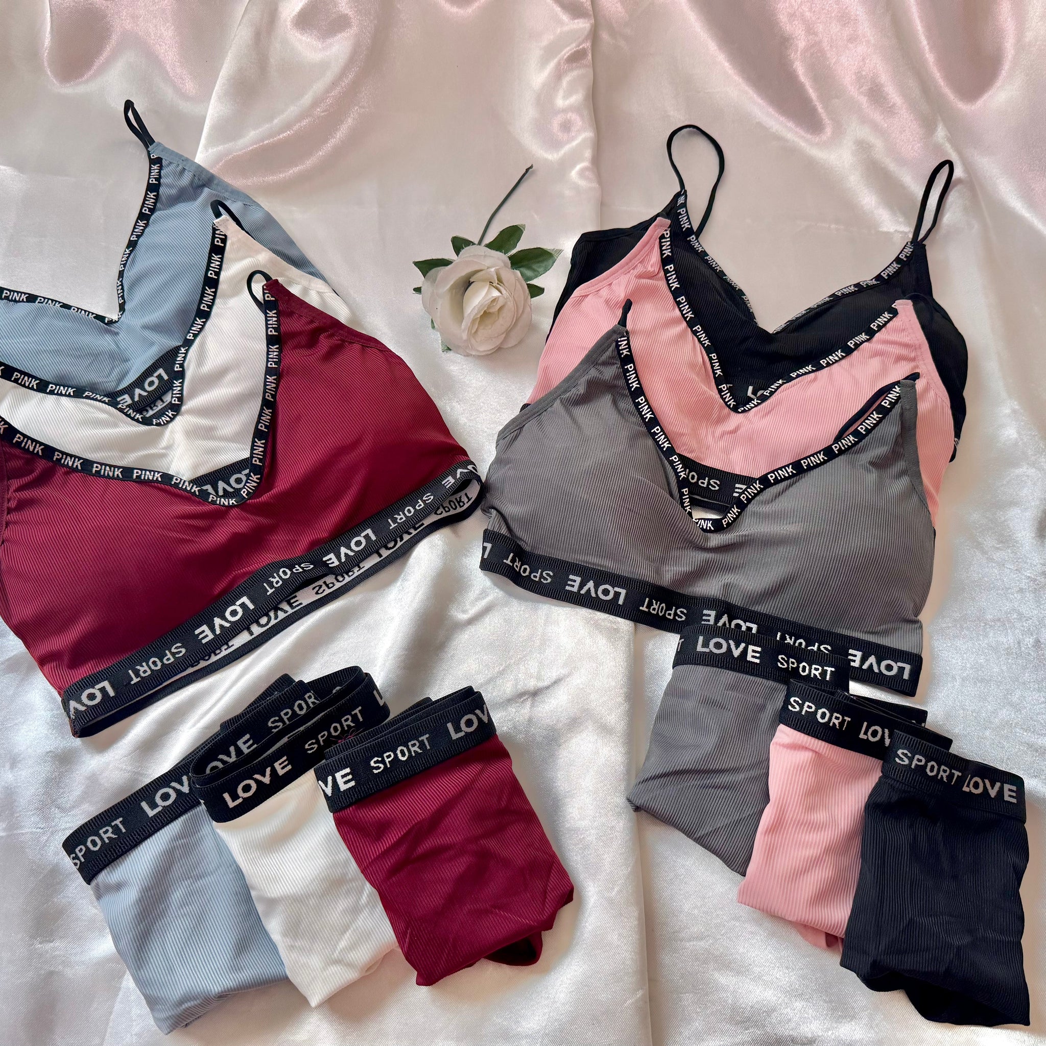 Summer Ice Silk Lace Foam Bra Set – Bra & Panty